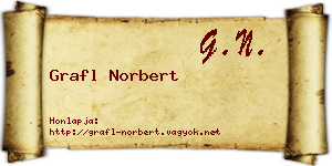 Grafl Norbert névjegykártya